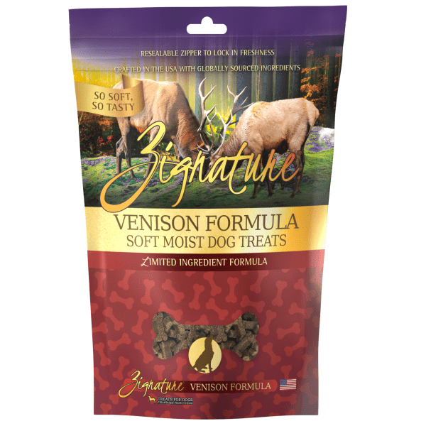 Zignature Soft Moist Dog Treats, Venison, 4 oz