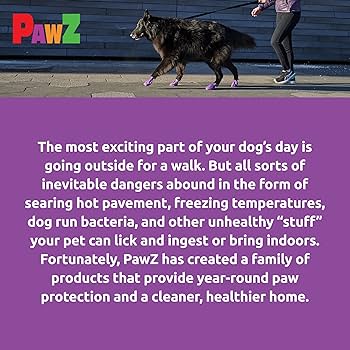 Pawz Dog Boots Purple Large 12 Count