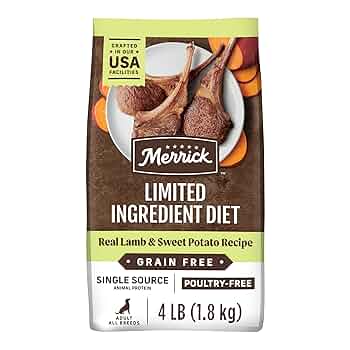 Merrick Limited Ingredient Diet Grain Free Lamb & Sweet Potato Recipe Dry Dog Food, 22 lb