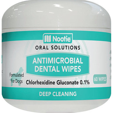 Nootie Dog Medicated Antimicrobial Dental Wipes - 60 Count