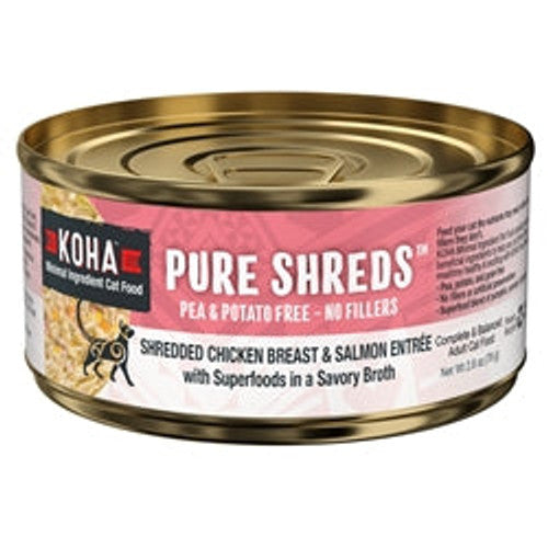 Koha Pure Shreds Cat Food - Shredded Chicken Breast & Salmon Entrée - 5.5oz