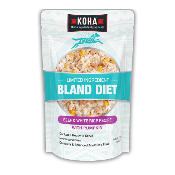 Koha Bland Diet Dog Food - Beef, White Rice & Pumpkin - 12.5oz Pouch - Limited Ingredient