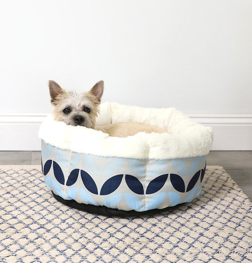 Petmate Round High Wall Compressed Pet Bed, 18 inch, Plush Cover
