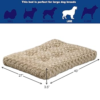 MidWest QuietTime Deluxe Ombre Swirl Pet Bed - 42 inch, Mocha - Dog & Cat Crate Mat