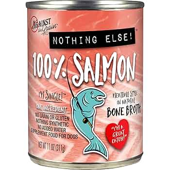 Against the Grain Nothing Else Salmon Wet Dog Food, 11 oz - Single Ingredient, Grain-Free