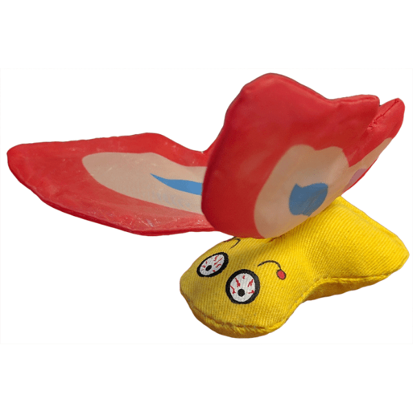 Yeowww! Cat Butterfly Toy - Red - Organic Catnip Filled