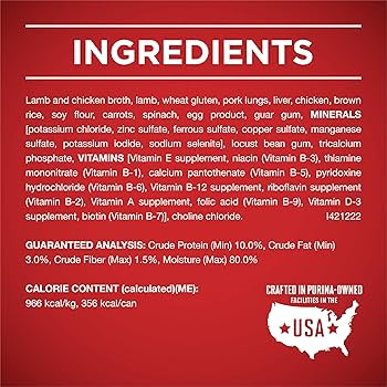 Purina ONE SmartBlend Healthy Weight Lamb & Brown Rice Wet Dog Food, 13 oz Cans (Pack of 12)