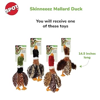 Ethical Skinneeez Plush Dog Toy Mallard Duck Assortment 14.5"
