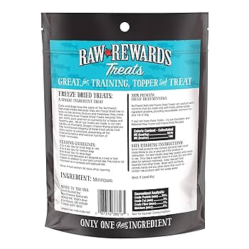 Northwest Naturals Freeze Dried Minnow Treats - Dog & Cat, 1 oz Raw Rewards