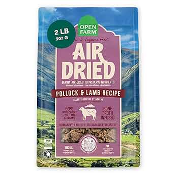 Open Farm Air Dried Dog Food Pollock & Lamb Recipe - 32 oz / 2 lb Bag Grain-Free