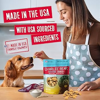 Charlee Bear Original Dog Treats, Chicken Liver, 16 oz Pouch