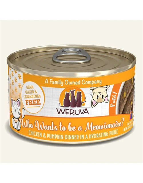 Weruva Classic Cat Pate Who Wants to Be a Meowionaire Chicken & Pumpkin 3 oz