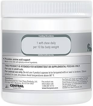 Four Paws Healthy Promise L-Lysine Immune Support Cat Chews, 110 Count