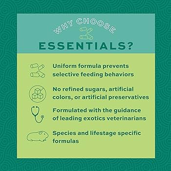 Oxbow Essentials Adult Guinea Pig Food, 25 lb Bag - All Natural Pellets