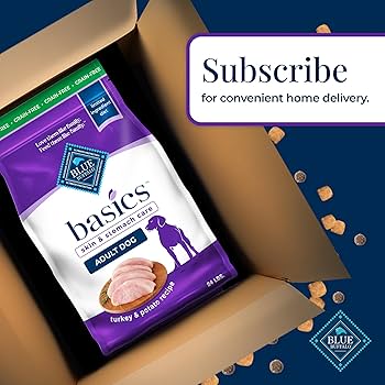 Blue Buffalo Basics Turkey & Potato Recipe, Grain-Free, Limited Ingredient, Adult Dry Dog Food, 24 lb