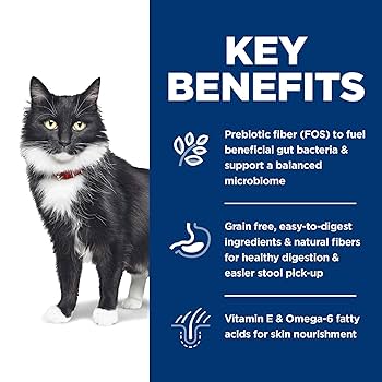 Hill's Science Diet Adult Sensitive Stomach & Skin Grain Free Salmon & Yellow Pea Dry Cat Food, 13 lb Bag