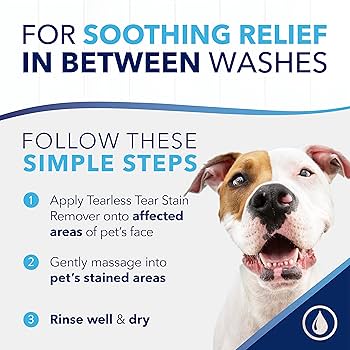 TropiClean OxyMed Tear Stain Remover for Dogs & Cats, 8 oz