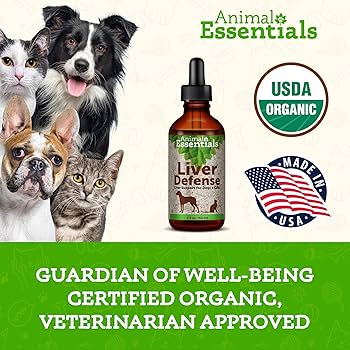 Animal Essentials Liver Defense - Herbal Supplement for Dogs & Cats - 2 oz