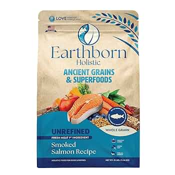 Earthborn Holistic Unrefined Smoked Salmon & Ancient Grains Dry Dog Food, 25 lb