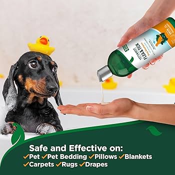 Vet's Best Natural Flea & Tick Dog Shampoo - Plant-Based, Cotton Spice Scent, Essential Oils - 12 oz