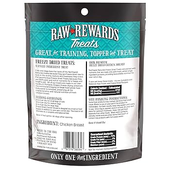Northwest Naturals Raw Rewards Freeze-Dried Chicken Breast Dog & Cat Treats 3oz