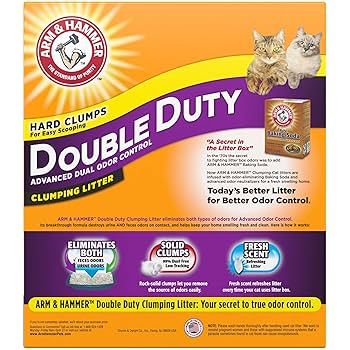 Arm & Hammer Double Duty Clumping Cat Litter, Advanced Odor Control, 40 lb