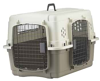 Miller Mfg Pet Lodge Double Door Crate - Small - Plastic & Wire - 28x20x19