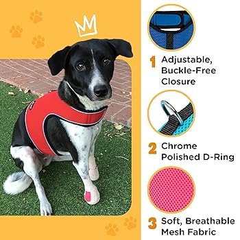 Bark Appeal Lavender Wrap N Go Dog Harness - Small/Medium, Soft Mesh Vest, Easy Fit