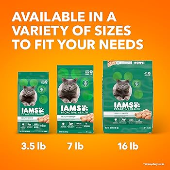 Iams Proactive Health Healthy Senior Dry Cat Food, Chicken, 3.5 lb