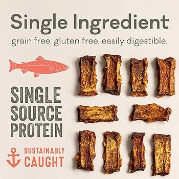 Polkadog Alaskan Salmon Chips Dog & Cat Treats - 4oz Pouch - Single Ingredient