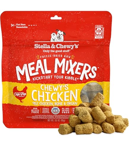 Plato Pet Treats Superfood Topper - Chicken, Goat Milk & Collagen - 12oz Dog Food Topper