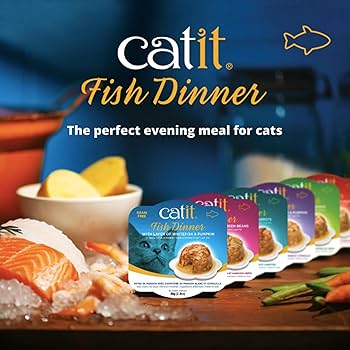 Catit Fish Dinner Wet Cat Food, Tilapia & Potato, 2.8 oz (80g)