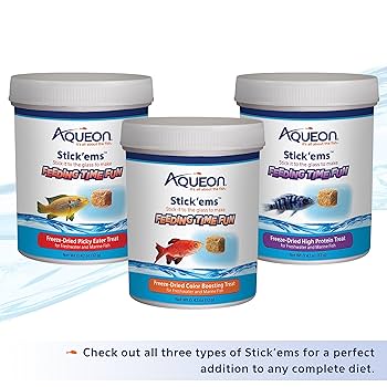 Aqueon Stick'ems Freeze Dried Color Boosting Treat for Fish - 0.42 oz