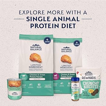 Natural Balance L.I.D. Chicken & Sweet Potato Dog Food, 4 lb - Limited Ingredient Diet, Grain-Free
