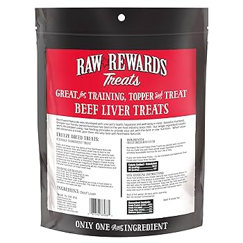 Northwest Naturals Raw Rewards Freeze-Dried Beef Liver Dog & Cat Treats, 10 oz