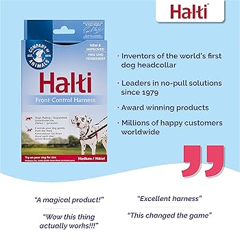 Halti Training Harness - Front Control, Black & Red, Medium - No Pull Dog Harness