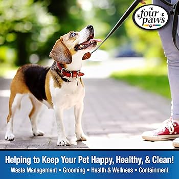 Four Paws Cotton Web Dog Training Lead, Black, 30 ft - Heavy Duty