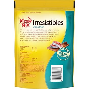 Meow Mix Irresistibles Soft Cat Treats - Salmon Flavor - 3 oz Bag