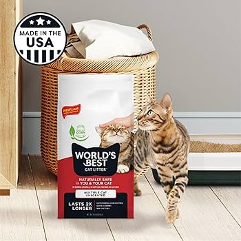 World's Best Cat Litter - Multiple Cat Formula, Unscented, 15 lbs