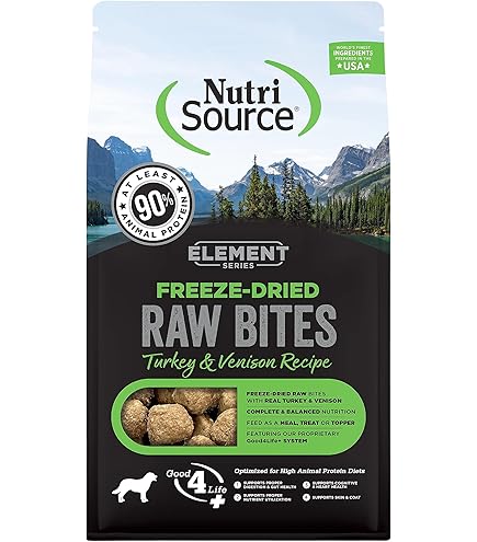 NutriSource Element Series Freeze-Dried Beef & Lamb Raw Bites Dog Food, 10 oz