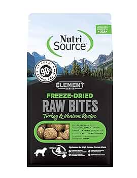 NutriSource Element Series Turkey & Venison Freeze-Dried Raw Bites Dog Treats - 10 oz
