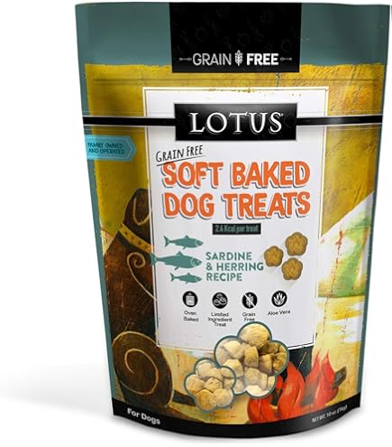 Lotus Soft Baked Dog Treats, Turkey & Turkey Liver, Grain-Free, 10 oz