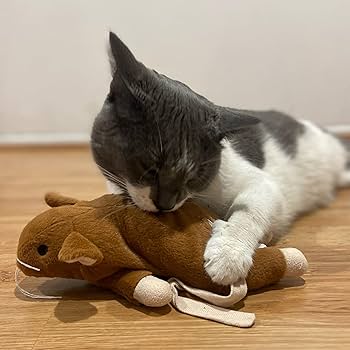 Ethical Pet Super Mouse Sam Cat Toy - 11" Giant Mouse with Catnip & Crinkle - Assorted Colors