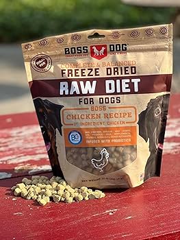 Boss Dog Freeze Dried Raw Chicken Recipe Dog Food - Complete & Balanced, 12 oz Bag