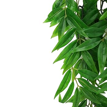 Komodo Bamboo Hanging Vine Plant - 16 inch Artificial Terrarium/Aquarium Decor