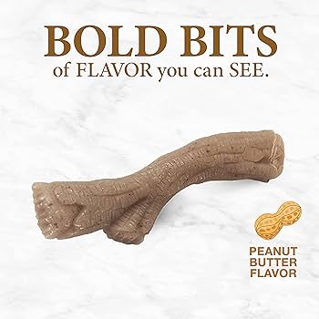 Nylabone Gourmet Style Strong Chew Stick - Peanut Butter Flavor, Medium Dog Toy (Up to 35 lbs)