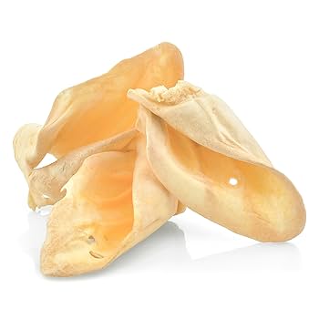 Barkworthies Cow Ears for Dogs - 10 Pack - All Natural Dog Chews