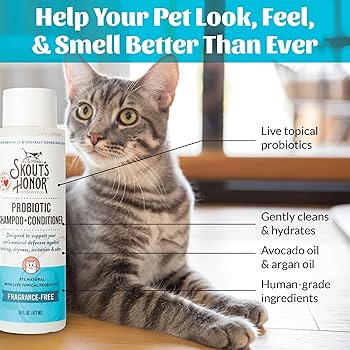 Skout's Honor Probiotic Cat Shampoo & Conditioner - Fragrance Free 16oz