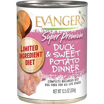 Evanger's Super Premium Duck & Sweet Potato Dinner Wet Dog Food - 12.5 oz Can
