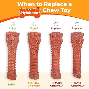 Nylabone Dura Chew Dog Bone - Original Flavor Wolf, Power Chew Toy for Dogs Up to 35 lbs